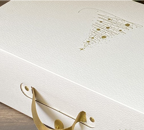 Détail du coffret décoré du Calendrier de l’Avent artisanal de L’Atelier de Bélène.